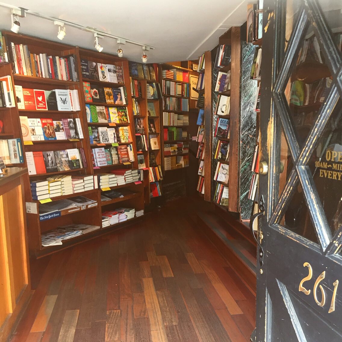 entrance to bookstore